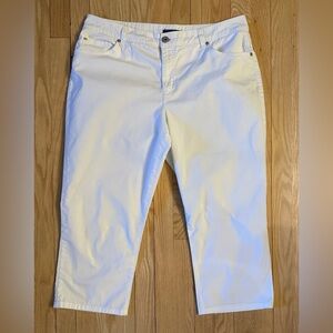 Bandolino Mandie Perfect Fit White Capri Pants, Women’s Size 14